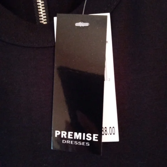 NWT Premier Dresses Black Jersey Maxi Dress, TALL 57" Length, Size M - Picture 2 of 8